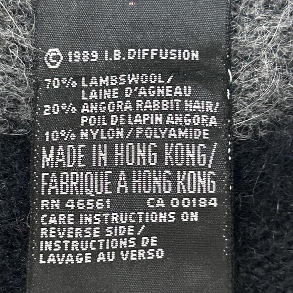 Vintage Cardigan Size S Gray Black Red Argyle 80's - Picture 5 of 8